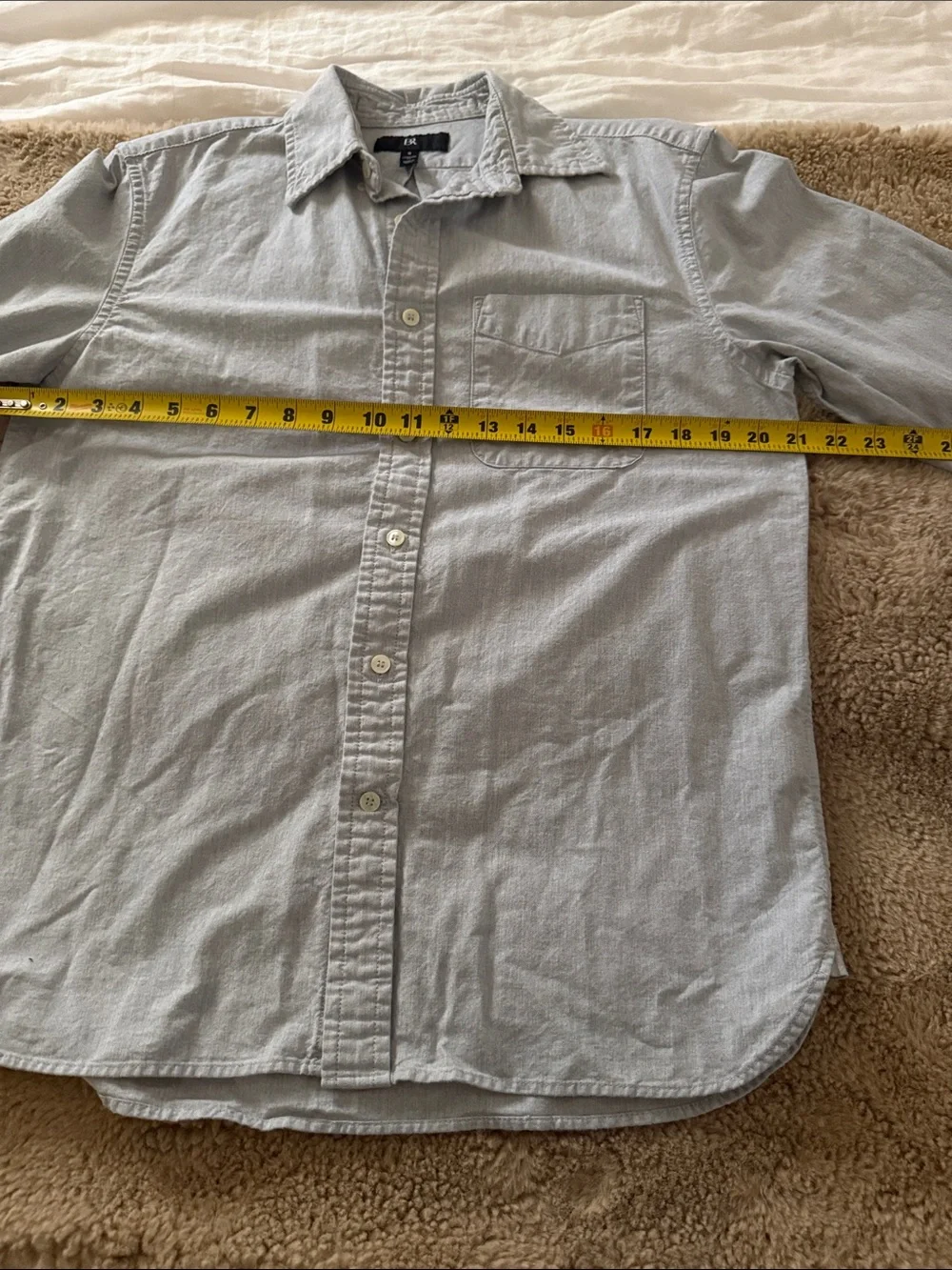 Banana Republic Light grayMen’s Button-Down Shirt